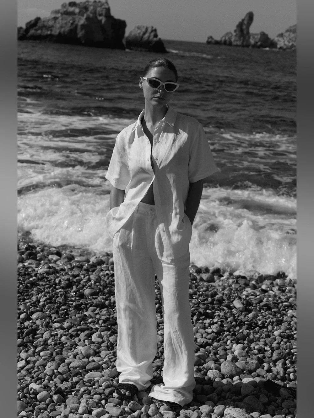 Anine bing Linen Wide-Leg Pants Classy nwt preppy high waisted ruti toteme cos